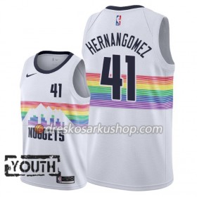 Dječji NBA Dres Denver Nuggets Juan Hernangomez 41 Nike 2018-19 City Edition Bijela Swingman